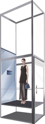 Затворен стъклен платформен асансьор